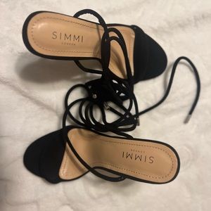 Simmi black open toe dressy
